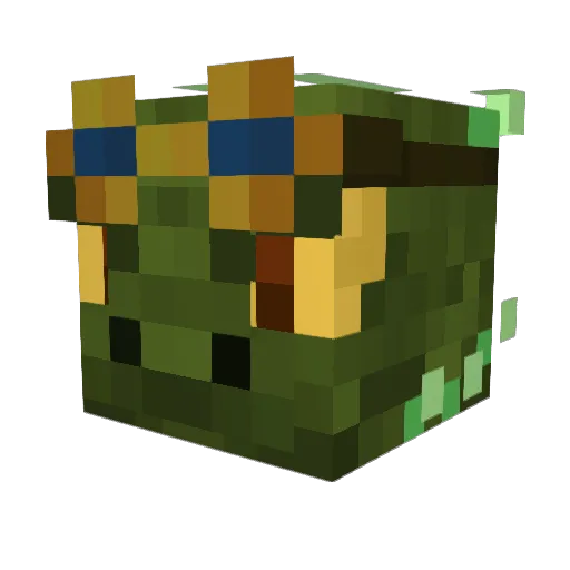 Jeely_Drone Minecraft avatar head, 3D render