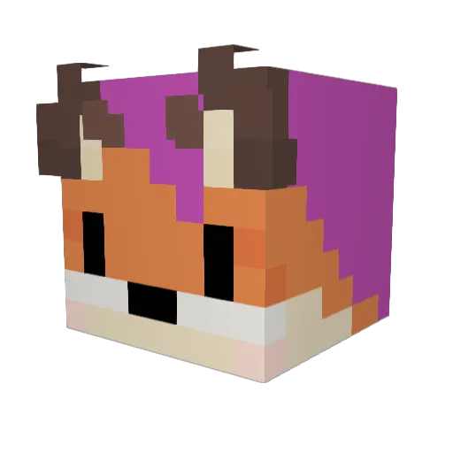 Jeennyy6 Minecraft avatar head, 3D render