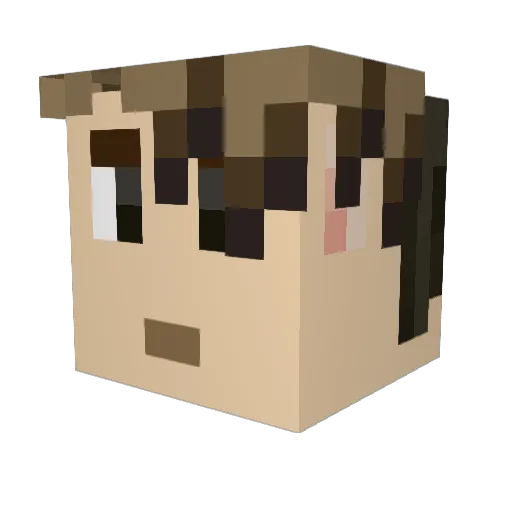 Jeepster50 Minecraft avatar head, 3D render