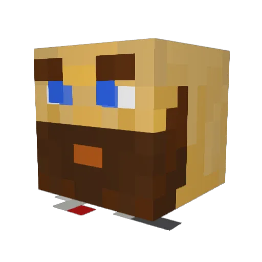 Jeesus42069 Minecraft avatar head, 3D render