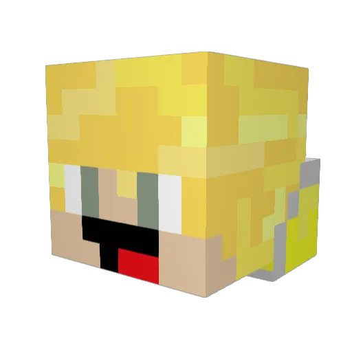 JeetjeGaming Minecraft avatar head, 3D render