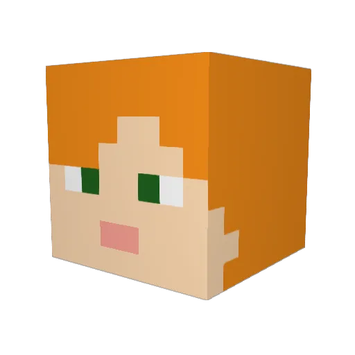 Jeevster Minecraft avatar head, 3D render