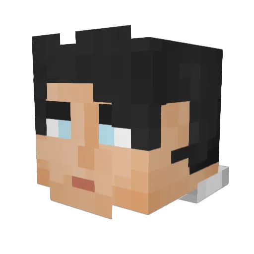 JeezyRay Minecraft avatar head, 3D render