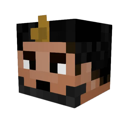 JefLaenen Minecraft avatar head, 3D render