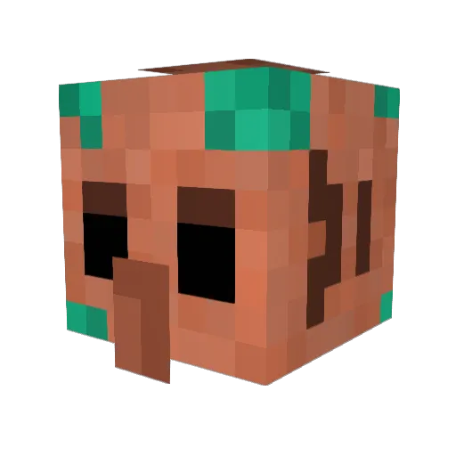 JefLustWortel Minecraft avatar head, 3D render