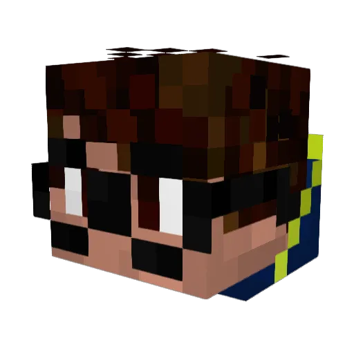 Jefalot Minecraft avatar head, 3D render