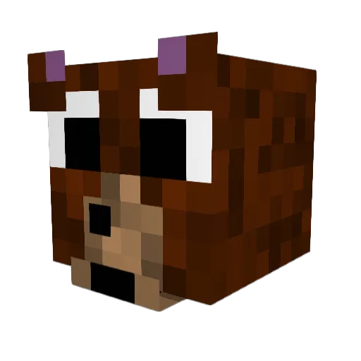 Jefarian Minecraft avatar head, 3D render