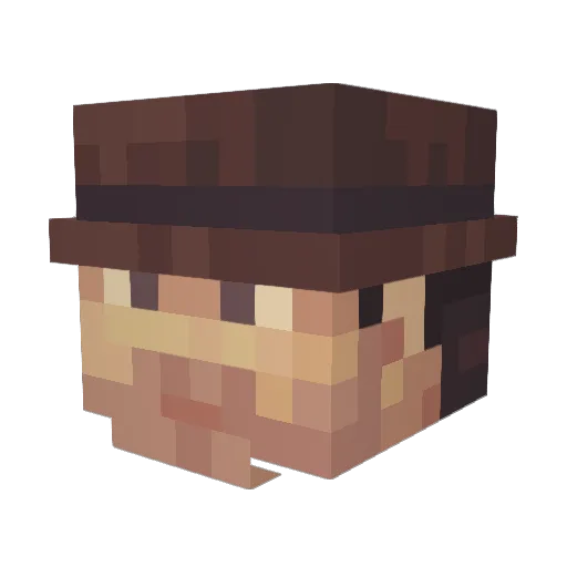 JefeChikito Minecraft avatar head, 3D render