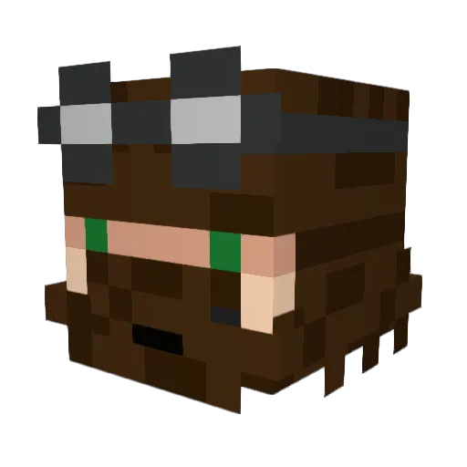 Jeferesh Minecraft avatar head, 3D render