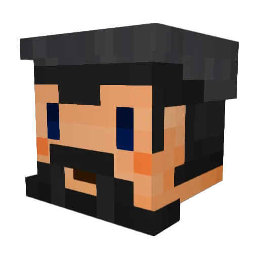 Jeff Minecraft avatar head, 3D render
