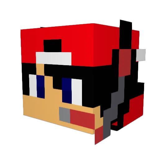 JeffBarros Minecraft avatar head, 3D render