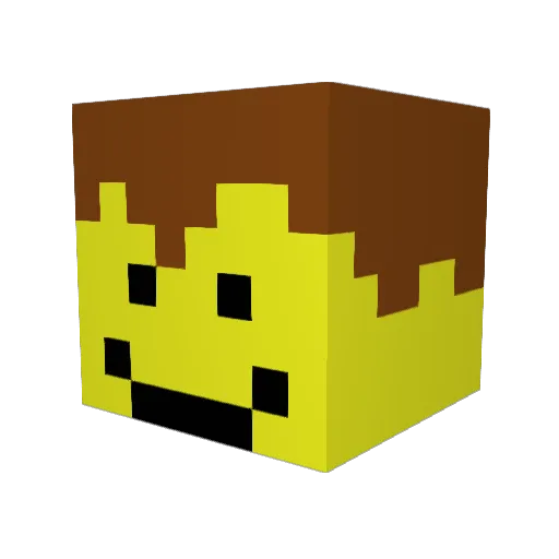 JeffGPT Minecraft avatar head, 3D render