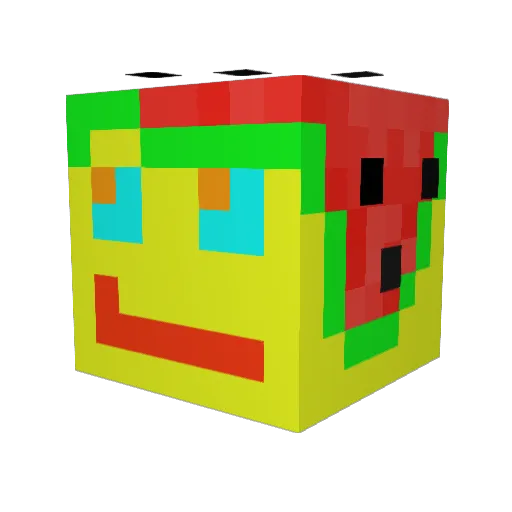 JeffIsAwsom2 Minecraft avatar head, 3D render