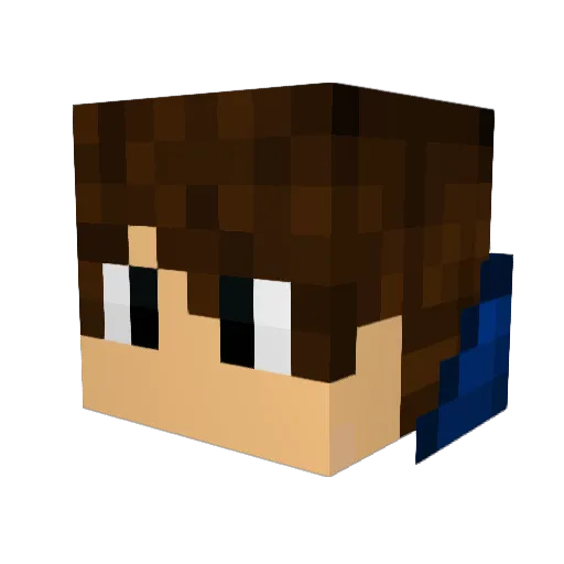 JeffJesse Minecraft avatar head, 3D render