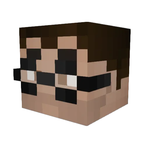 JeffKaplan_OW Minecraft avatar head, 3D render