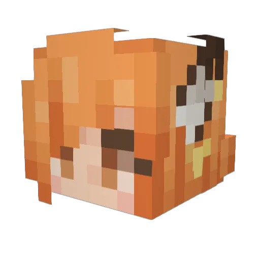 JeffKoD Minecraft avatar head, 3D render