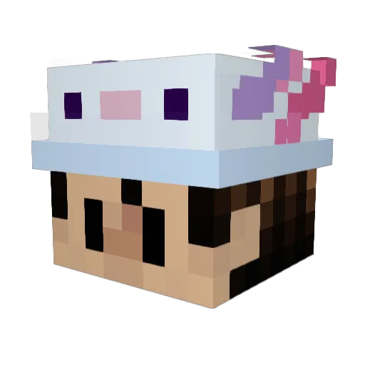 JeffMan108 Minecraft avatar head, 3D render