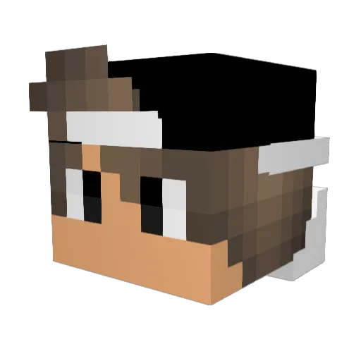 JeffMan486 Minecraft avatar head, 3D render