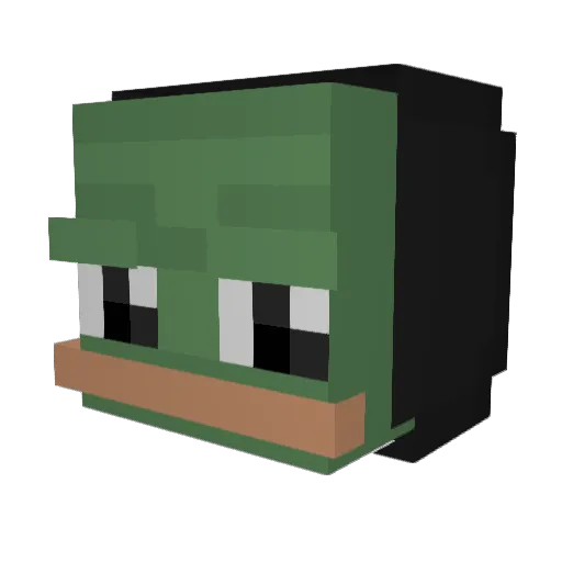 JeffPang Minecraft avatar head, 3D render