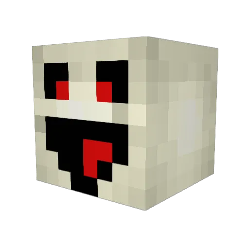 JeffTheBush Minecraft avatar head, 3D render