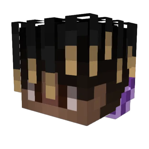 JeffUG Minecraft avatar head, 3D render