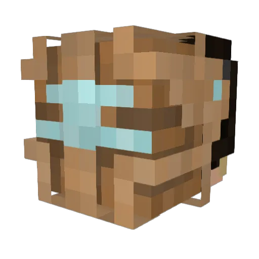 Jeffdoy Minecraft avatar head, 3D render