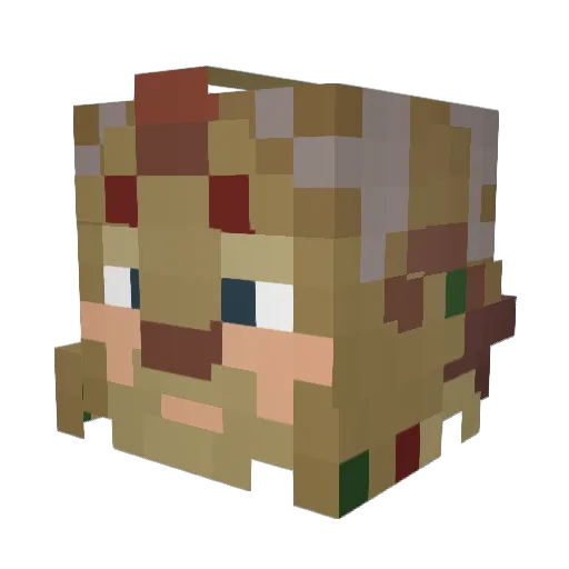 JefferCreq Minecraft avatar head, 3D render