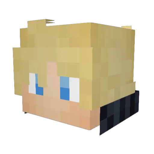 Jeffers Minecraft avatar head, 3D render