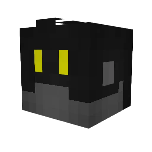Jeffersly Minecraft avatar head, 3D render