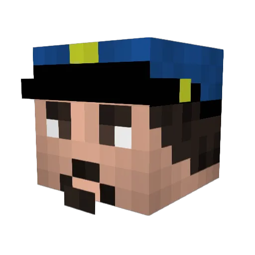 Jefferson_Davis Minecraft avatar head, 3D render