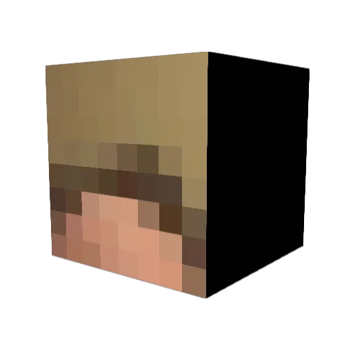 Jeffery456 Minecraft avatar head, 3D render
