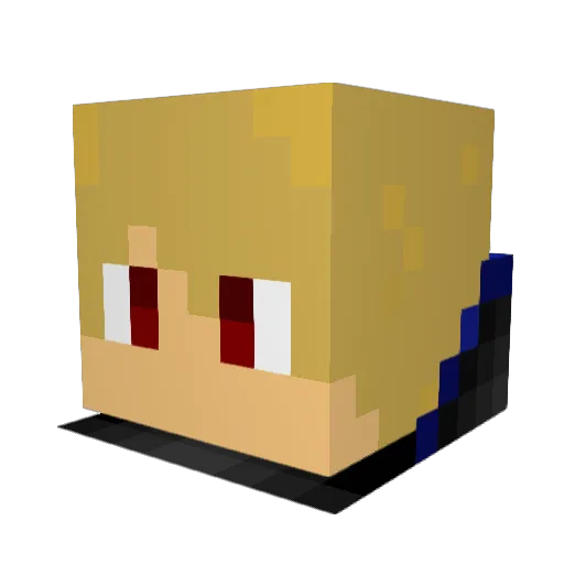 JefferyCline Minecraft avatar head, 3D render