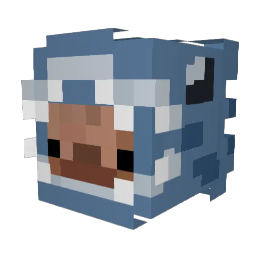 Jeffevicted Minecraft avatar head, 3D render