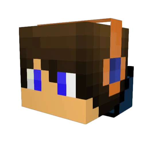 Jeffkitty Minecraft avatar head, 3D render