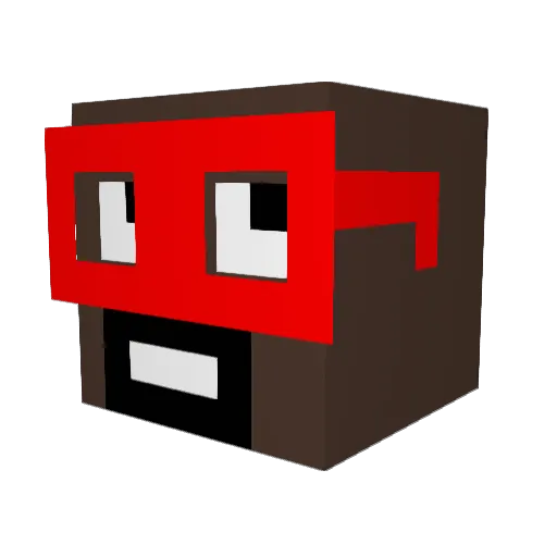 Jeffmao Minecraft avatar head, 3D render