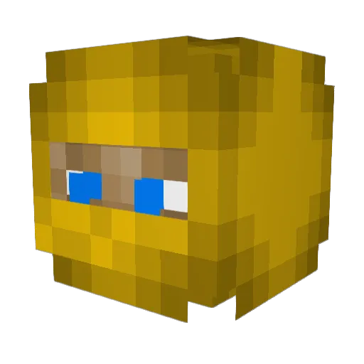 Jeffox Minecraft avatar head, 3D render