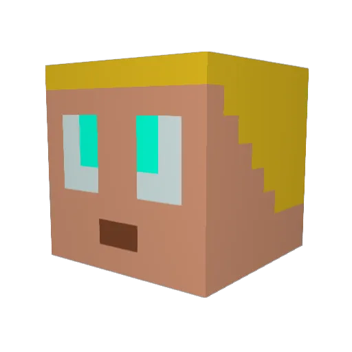 Jeffrey1003 Minecraft avatar head, 3D render