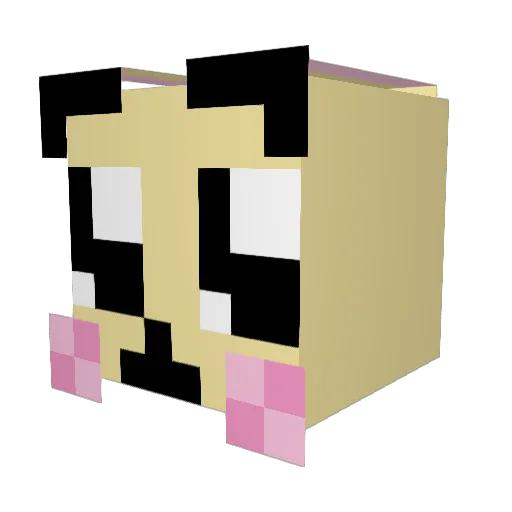 JeffreyGUY Minecraft avatar head, 3D render