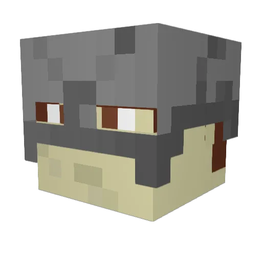 JeffreyLebowski0 Minecraft avatar head, 3D render