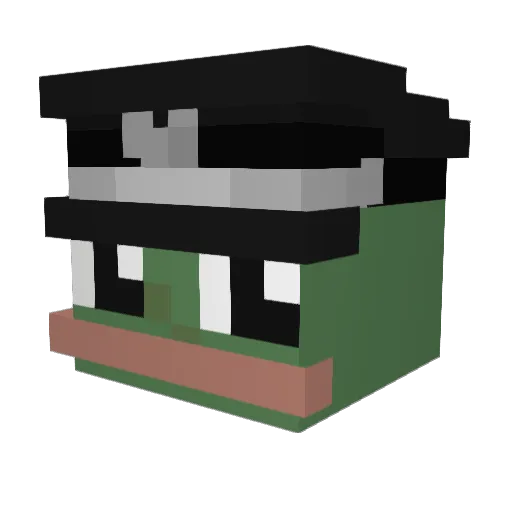 JeffreyMcDonalds Minecraft avatar head, 3D render
