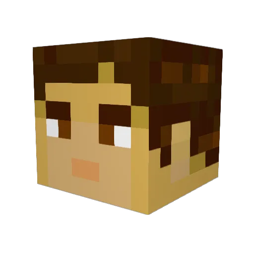 JeffreyR94 Minecraft avatar head, 3D render
