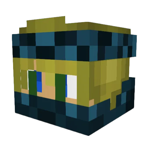 JeffreyTheFish Minecraft avatar head, 3D render