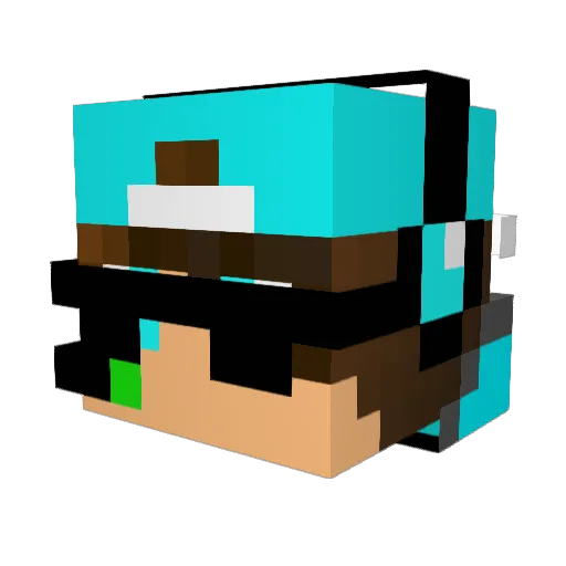 Jeffreyy22 Minecraft avatar head, 3D render