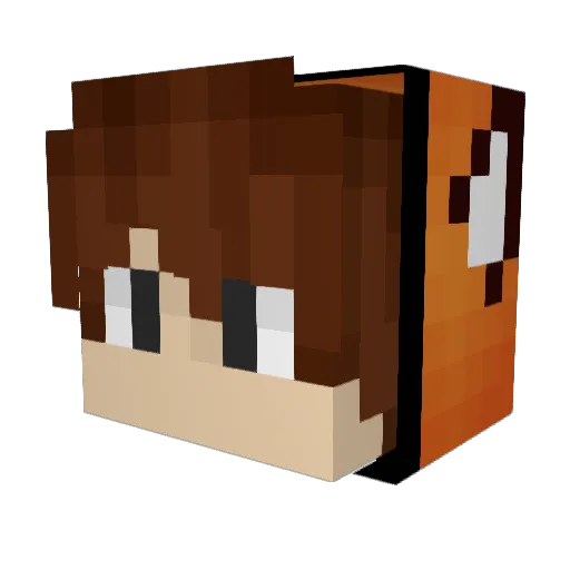 Jeffrsl Minecraft avatar head, 3D render
