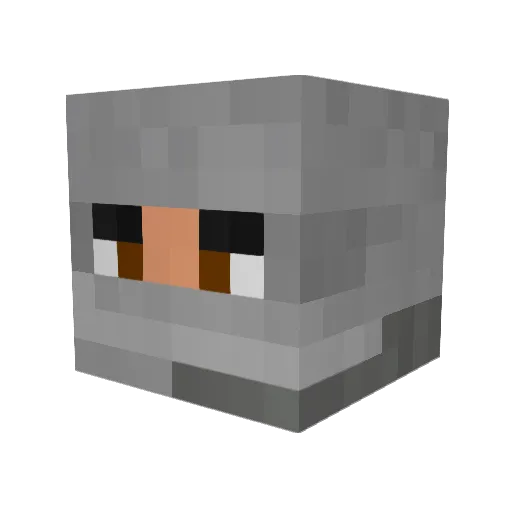 Jeffry8pie Minecraft avatar head, 3D render