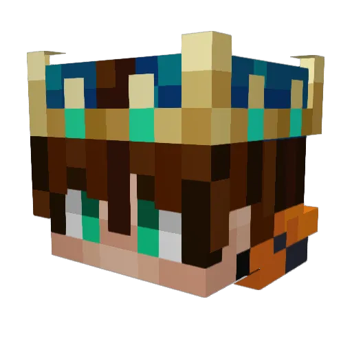 Jeffson09 Minecraft avatar head, 3D render