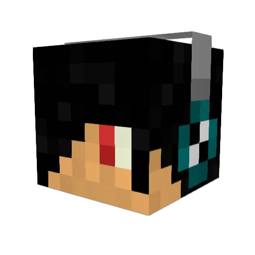 Jeffu Minecraft avatar head, 3D render