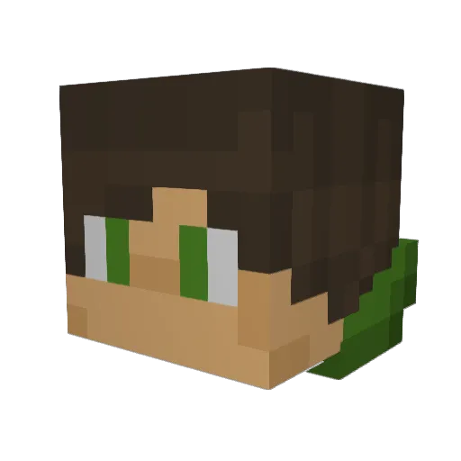Jeffv23 Minecraft avatar head, 3D render