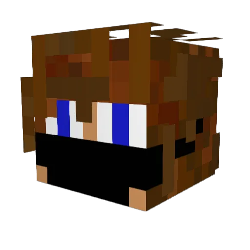 Jeffyman12 Minecraft avatar head, 3D render
