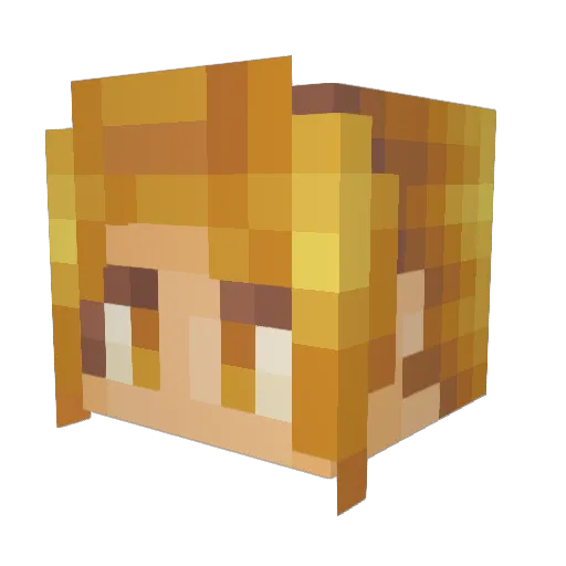 Jefkes Minecraft avatar head, 3D render